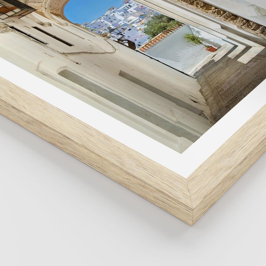 Plakat w ramie 40x50 - Romantyczna Przeprawa - romantyczna, uliczka - rama drewno