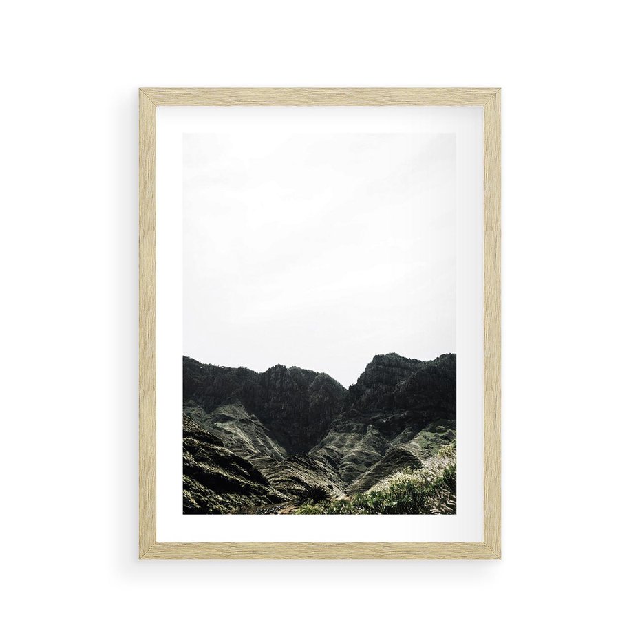 Plakat w ramie 30x40 - Górska Potęga - górski krajobraz, góry - rama drewno