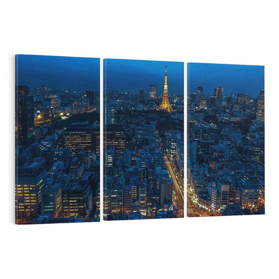 Obraz na płótnie 120x80 - Nocne impresje Paryża we Francji - Francja, Paryż