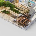 Obraz na płótnie 80x80 - Magiczny Spacer - uliczka, perspektywa