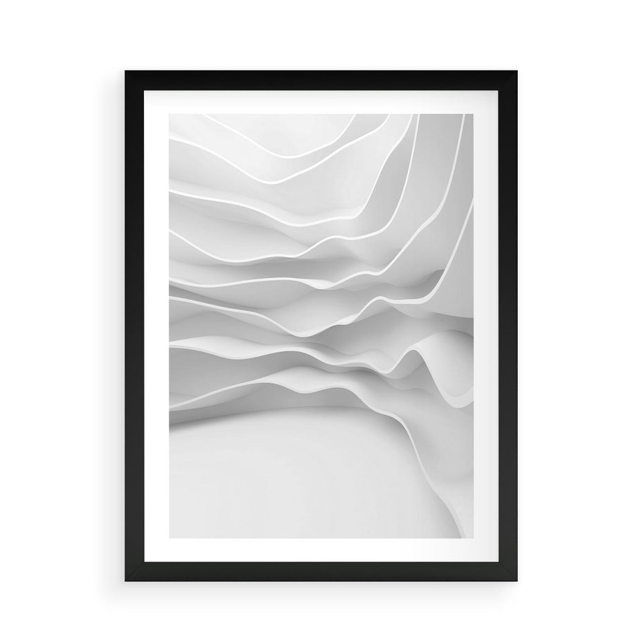 Plakat w ramie 50x70 - Żywa Natur - 3d, abstrakcja - rama czarna