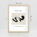 Plakat w ramie 30x40 - Prostota w kształcie - abstrakcja, maźnięcie farbą - rama drewno