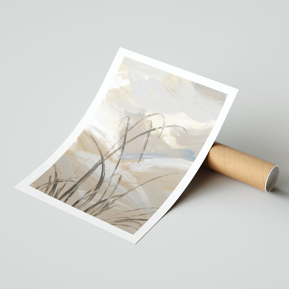 Plakat bez ramy 21x30 - Nowoczesne Odbicia - akwarela, obraz