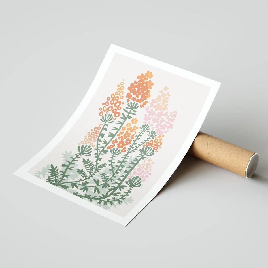 Plakat bez ramy 21x30 - Kwiatowe Uniesienia - kwiaty polne, plakat