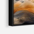 Obraz w ramie 50x70 - Grafika Zachodu - nowoczesna grafika, odcienie pastelowe - rama czarna