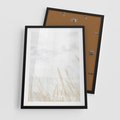 Plakat w ramie 50x70 - Jasna Delikatność: Fotografia Suchych Traw - suche trawy, jasna fotografia - rama czarna