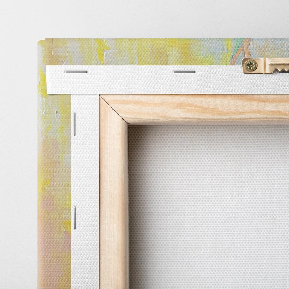 Obraz na płótnie 100x50 - Impresje snów malarza - kolorowy olejny obraz, jeleń ryczący na rykowisku