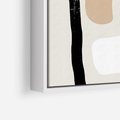 Obraz w ramie 50x50 - Kształtne Formy - geometryczne nieregularne kształty, nowoczesna kompozycja - rama biała