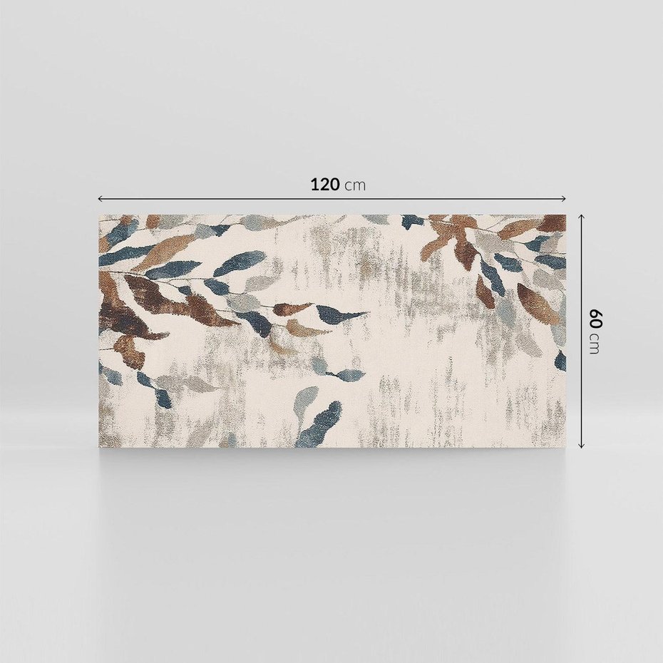 Obraz na płótnie 120x60 - Refleksje liściowych barw - abstrakcyjne kształty, przypominają liście