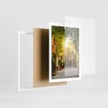 Plakat w ramie 50x70 - Malownicza Wędrówka - uliczka, perspektywa - rama biała