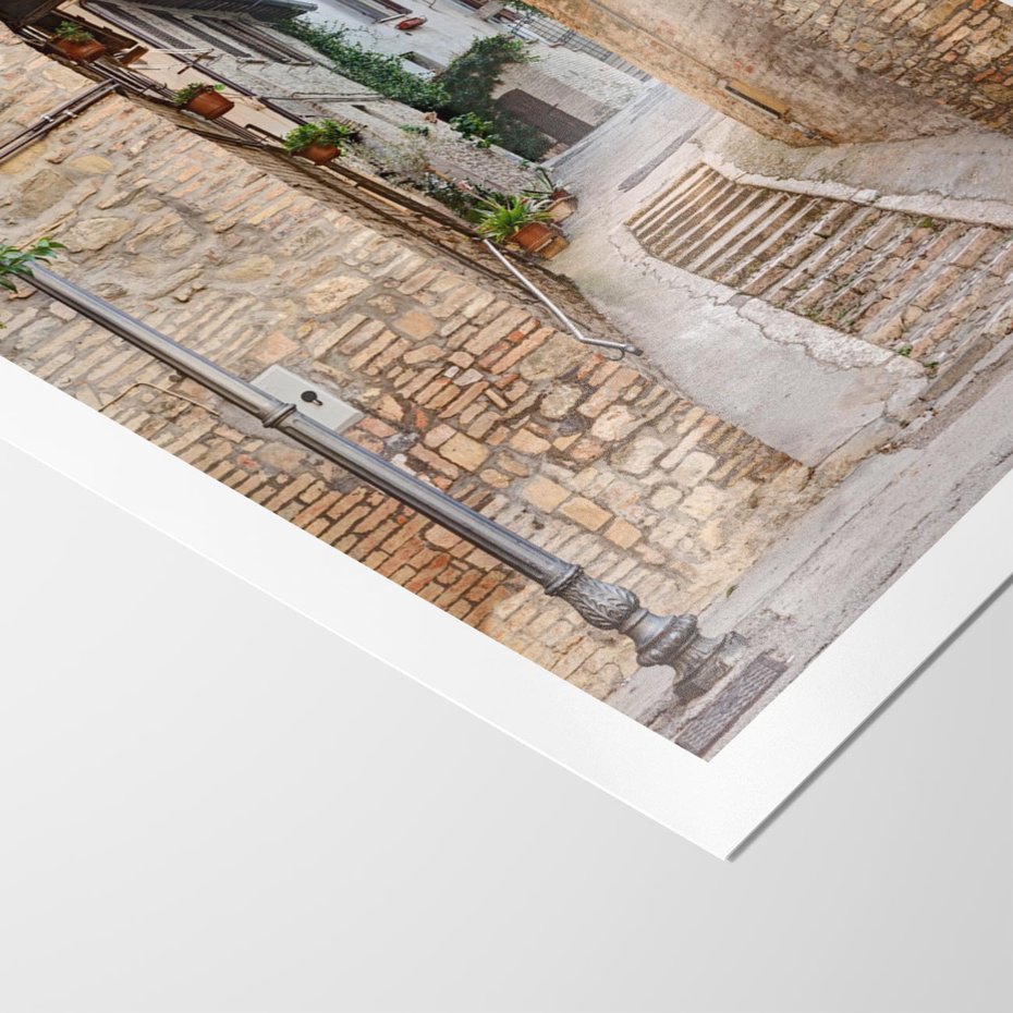 Plakat bez ramy 30x40 - Klimatyczna Uliczka w Grecji - uliczka, Grecja