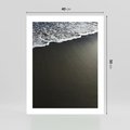 Plakat bez ramy 40x50 - Morskie Fale na Plaży - plaża, morskie fale omywają piasek
