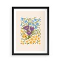 Plakat w ramie 50x70 - Kwiatowe Przenikanie - kwiaty, sztuka nowoczesna - rama czarna