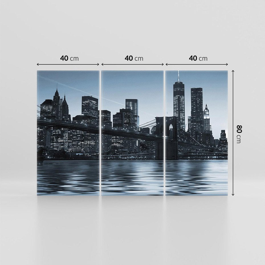 Obraz na płótnie 120x80 - Ikona Manhattanu: Most w Nowym Jorku - most, Nowy Jork