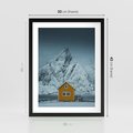 Plakat w ramie 30x40 - Urok Norweskich Domków - Skandynawia, Norwegia - rama czarna