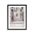 Plakat w ramie 30x40 - Urokliwa uliczka w perspektywie - uliczka, perspektywa - rama czarna