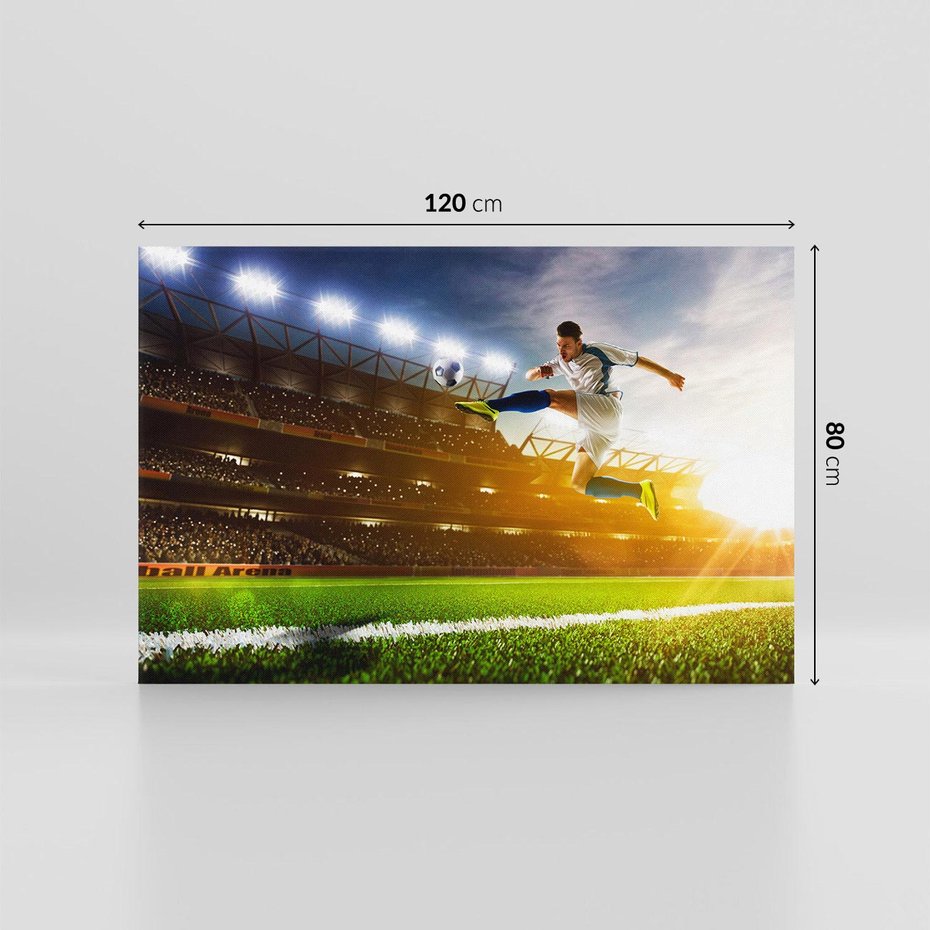 Obraz na płótnie 120x80 - Gol! Magia piłki nożnej - gol, piłka