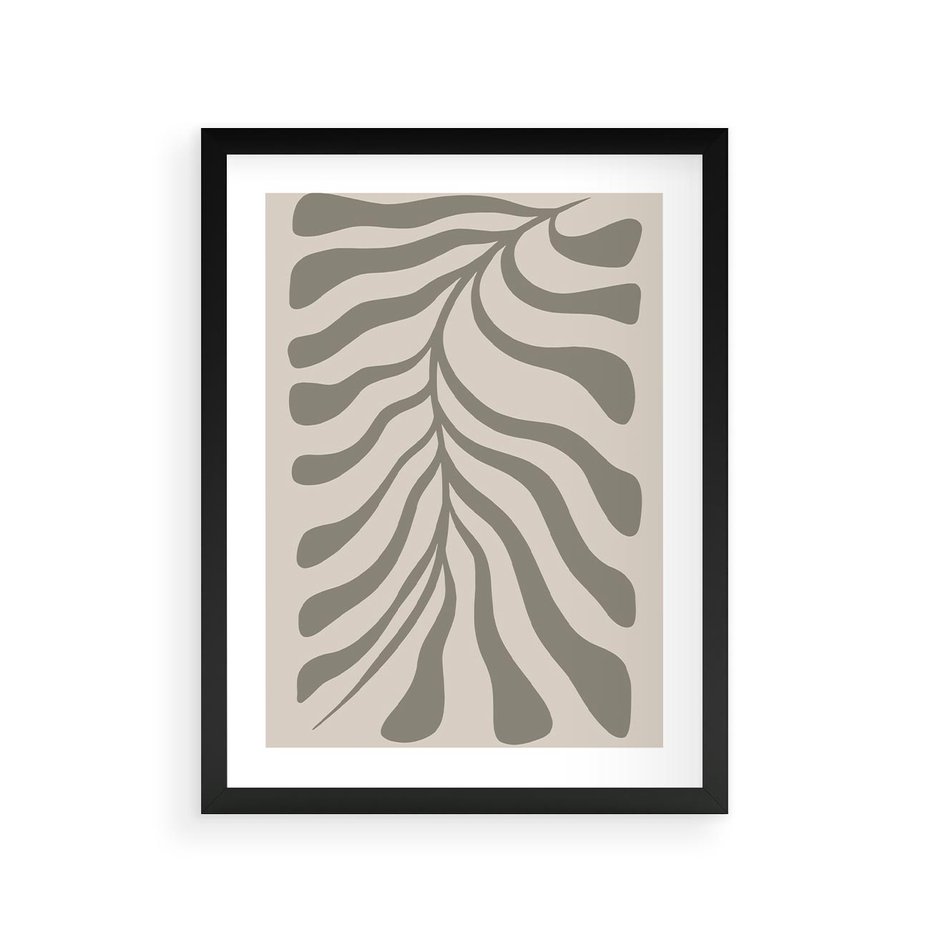 Plakat w ramie 30x40 - Zaklęte Kształty - nowoczesna sztuka, plakat modern - rama czarna