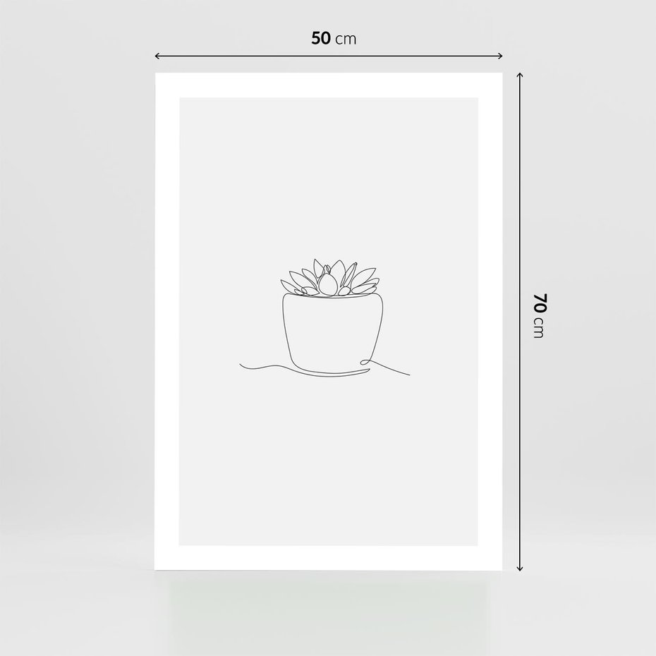 Plakat bez ramy 50x70 - Rozkwitające Echa - szkic, minimalizm