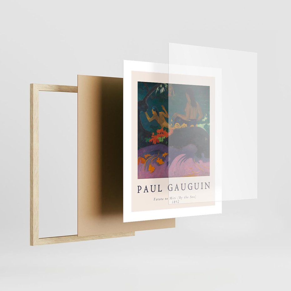 Plakat w ramie 40x50 - Paul Gauguin: Reprodukcja - Paul Gauguin, reprodukcja - rama drewno