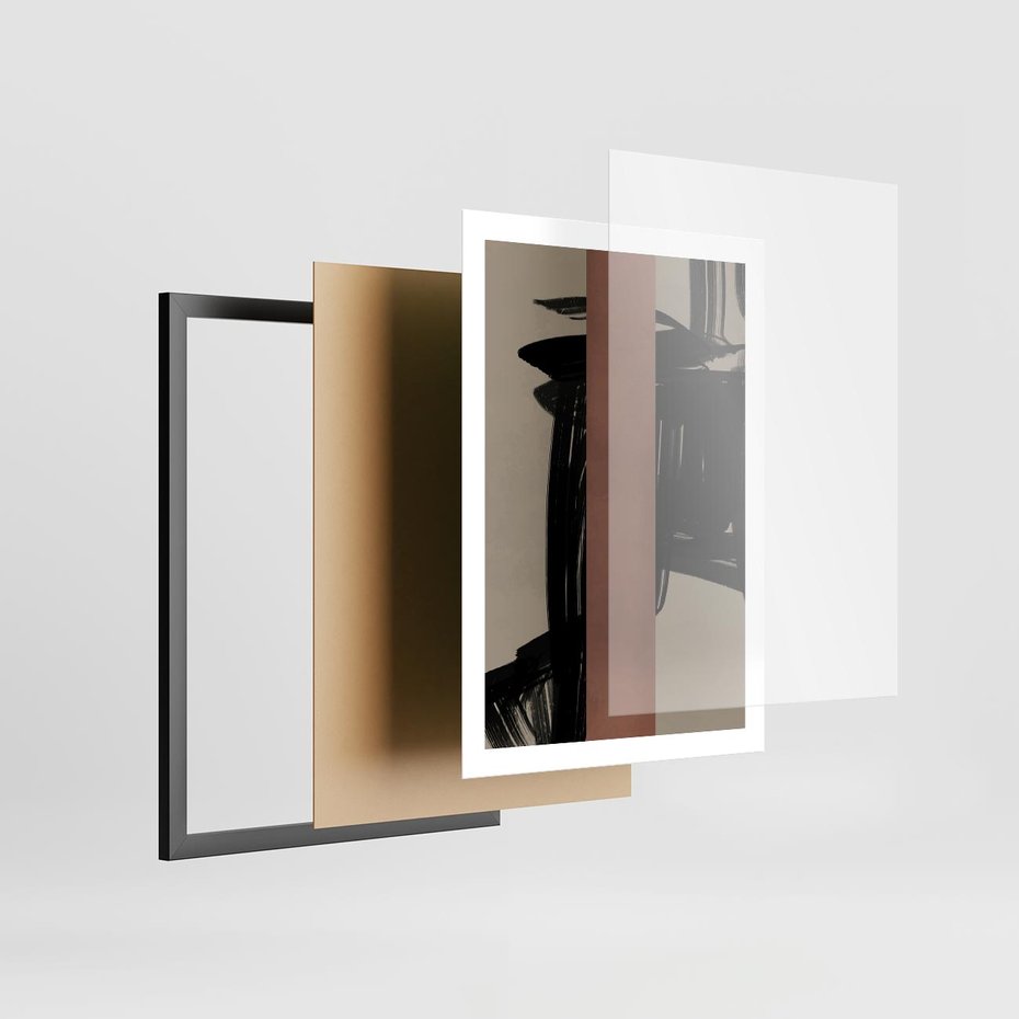 Plakat w ramie 50x70 - Niezwykłe Przeobrażenia - abstrakcja, czarne splatane linie - rama czarna