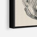 Obraz w ramie 50x50 - Abstrakcyjne Odbicie - abstrakcyjne odbicie, biało czarny - rama czarna
