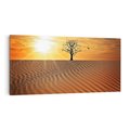 Obraz na płótnie 100x50 - Pustynia - Drzewo i słońce - pustynia, drzewo