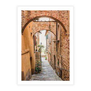 Plakat bez ramy 21x30 - Magiczna podróż w głąb miasta - uliczka, perspektywa