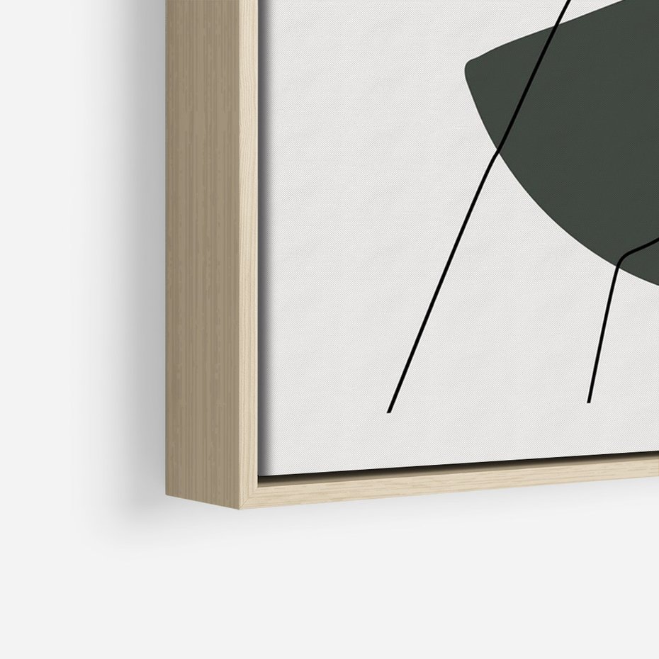 Obraz w ramie 50x70 - Rozkwitająca Opowieść - szkic jedną linią, one lone - rama drewno