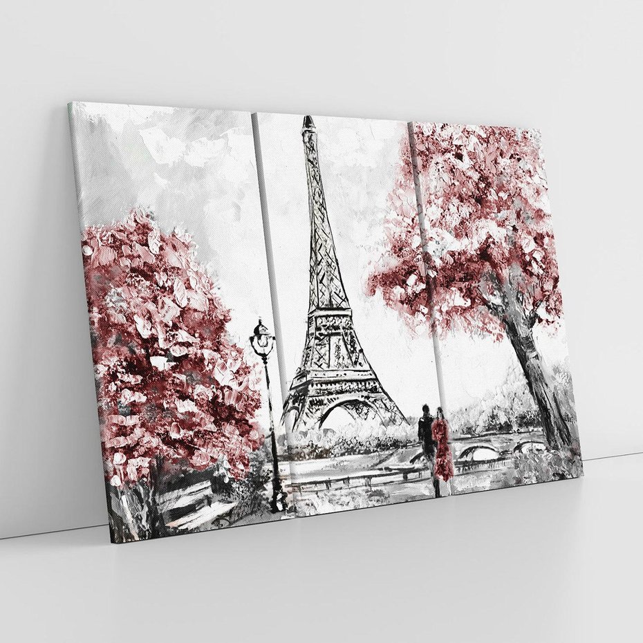 Obraz na płótnie 120x80 - Romantyczny Paryż - Paryż, Wieża