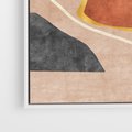 Obraz w ramie 50x50 - Miedziana Ekspresja - abstrakcyjne kształty, plamy - rama biała