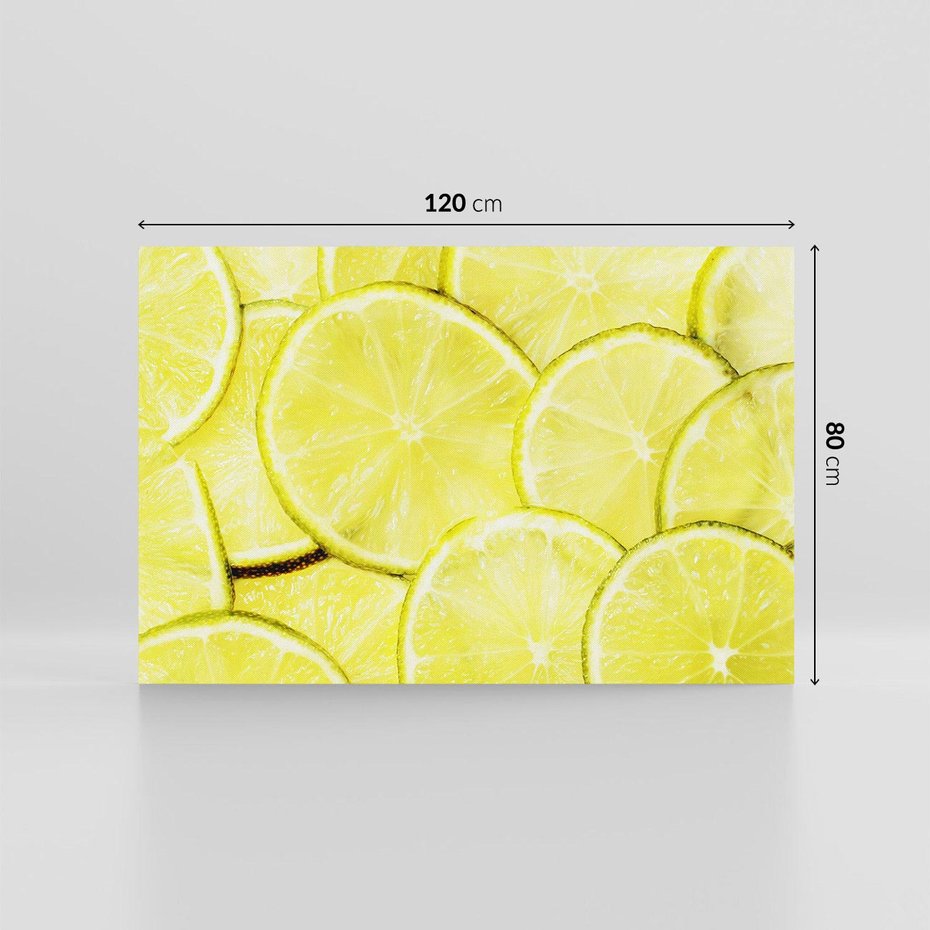 Obraz na płótnie 120x80 - Cytryny, Limonki - Owocowa Świeżość - cytryny, limonki