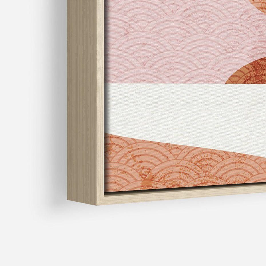 Obraz w ramie 70x100 - Górskie Wzory - nowoczesna sztuka, góry - rama drewno