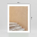 Plakat bez ramy 40x50 - Schod w Beżu - schody, minimalizm