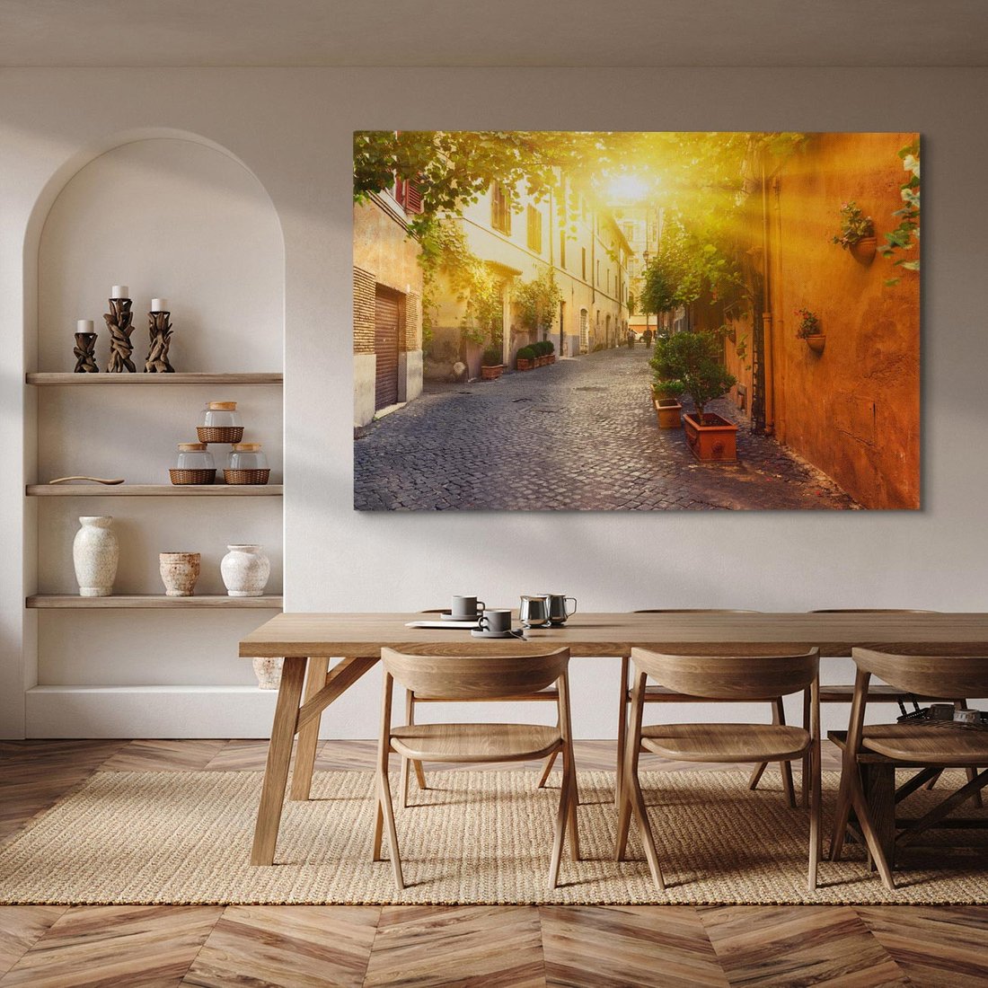 Obraz na płótnie 120x80 - Życie w ruchu - uliczka, miasto