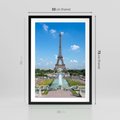 Plakat w ramie 50x70 - Wieża Eiffla - Eiffla, Paryż - rama czarna