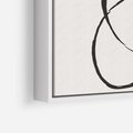 Obraz w ramie 50x50 - Modernistyczne Refleksje - abstrakcyjne szkicowane linie, minimalizm - rama biała