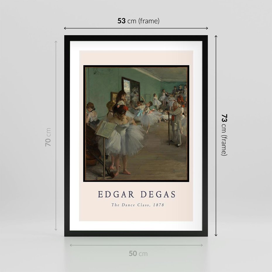 Plakat w ramie 50x70 - Elegancja Baletu - Edgar Degas, reprodukcja obrazu - rama czarna