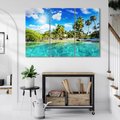 Obraz na płótnie 120x80 - Rajskie wakacje na plaży - plaża, wakacje