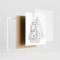 Plakat w ramie 40x50 - Konturem Naznaczone - mroczna sztuka, minimalizm - rama biała