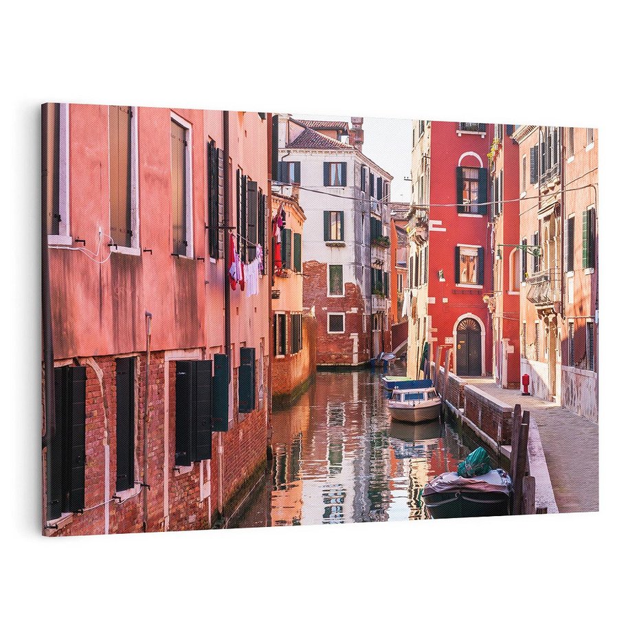 Obraz na płótnie 120x80 - Przejażdżka gondolą przez Wenecję - Wenecja, kanały