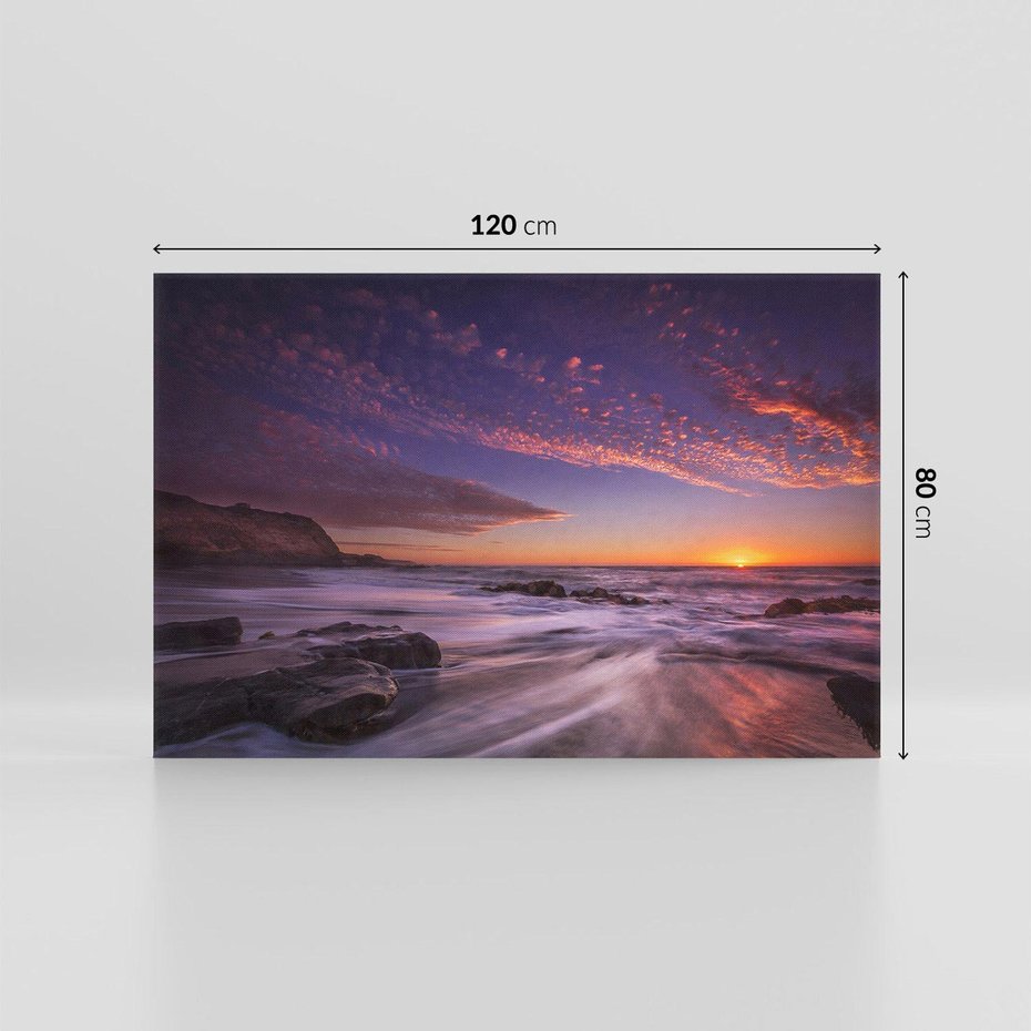 Obraz na płótnie 120x80 - Spojrzenie w głąb duszy - zachód słońca, zmierzch