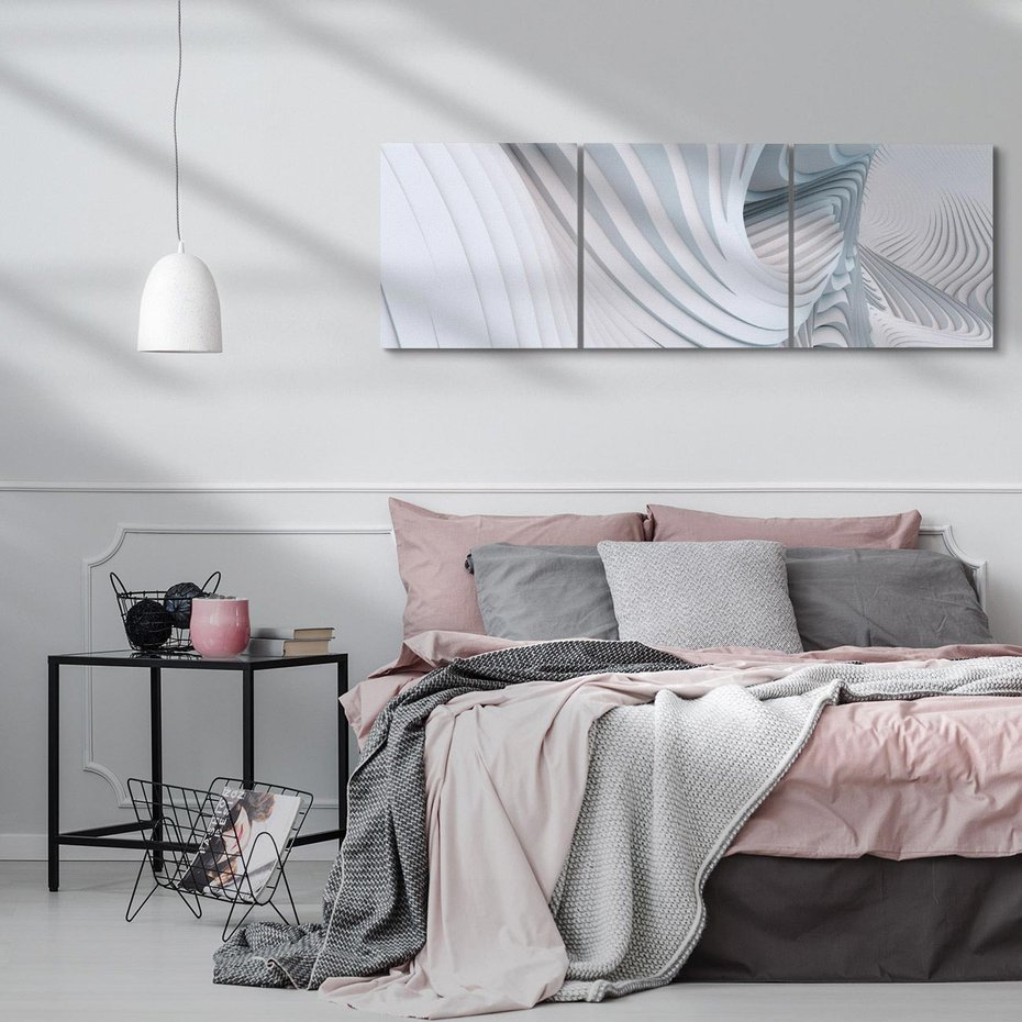 Obraz na płótnie 150x50 - Abstrakcyjne Przestrzenie - geometria, 3D