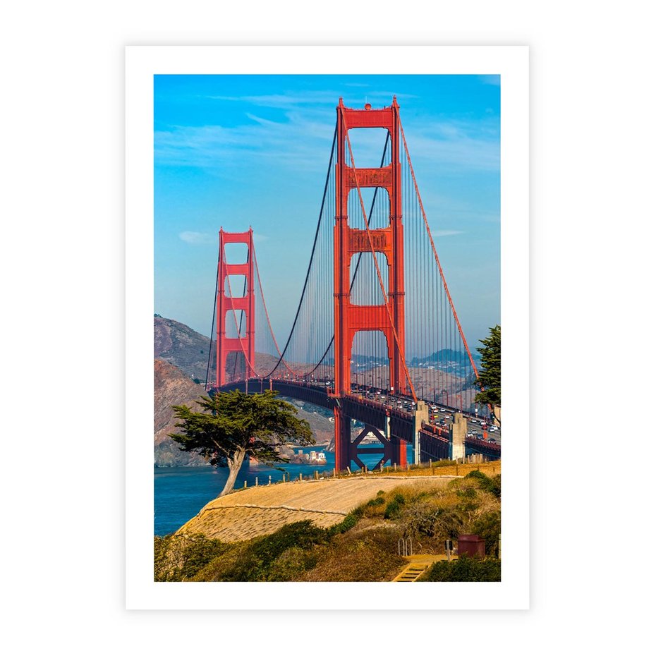 Plakat bez ramy 30x40 - W krainie amerykańskich mostów - most, USA
