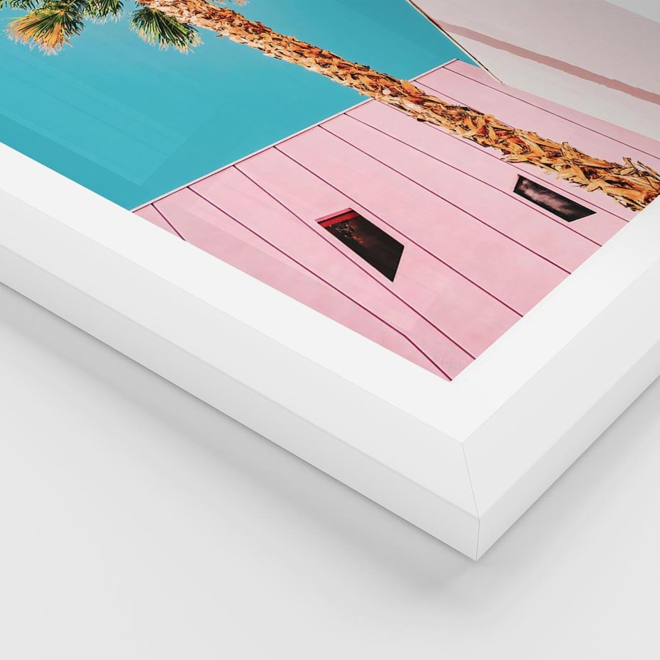 Plakat w ramie 30x40 - Palma w Miami - palma, miami - rama biała