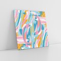 Obraz na płótnie 60x60 - Refleksje w krainie abstrakcji - abstrakcja, energiczne pociągnięcia pędzla