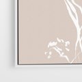 Obraz w ramie 50x50 - Harmonijne Mini Boho - minimalistyczny delikatny obraz, beżowe odcienie - rama biała