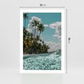 Plakat bez ramy 21x30 - Rajskie Wakacje - plaża, palmy