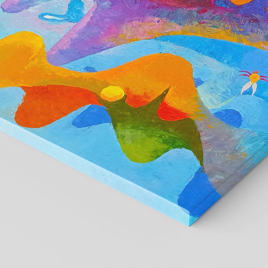 Obraz na płótnie 120x60 - Płomienne Tańce Abstrakcji - energetyczna abstrakcja, dziwne formy