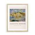 Plakat w ramie 50x70 - Plakat z Reprodukcją A. Renoira - Auguste Renoir, Morze i klify - rama drewno